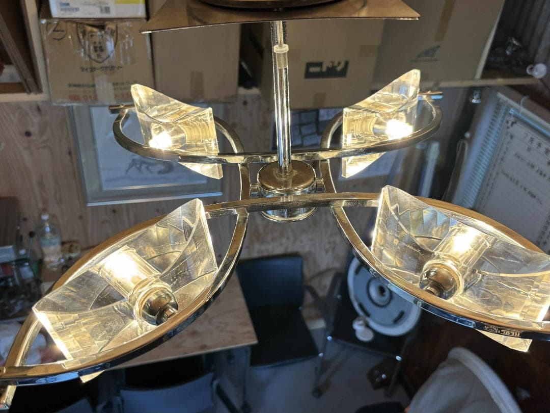 OTSUKA 大塚家具シャンデリアMAN-0885/4 約4灯 Used/キレイ