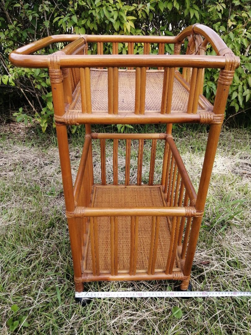 ヴィンテージ　コイズミ　ラタン　ランドリーラック　ランドリーバスケット　脱衣籠