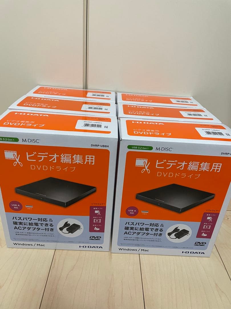 【あめ】I-O DATA DVR-USB DVDドライブ 6台セット