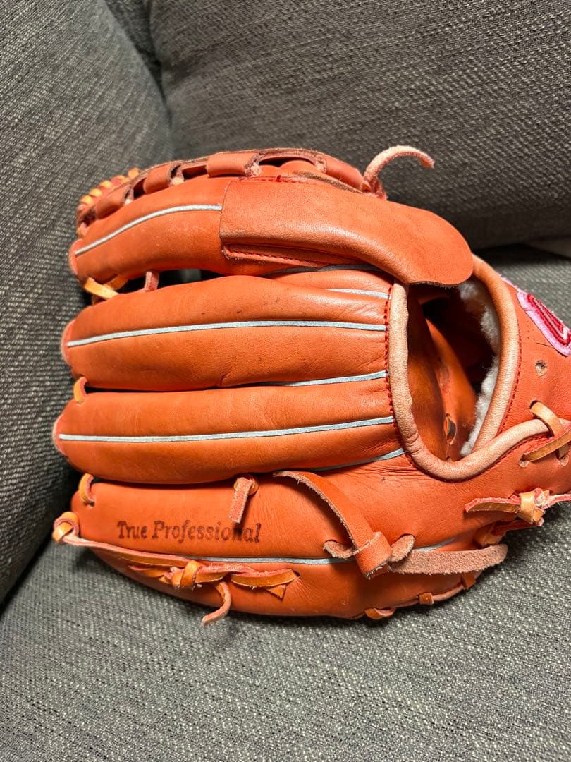 スラッガー KSM-17PS 軟式グローブ 投手用　右投げ オレンジ