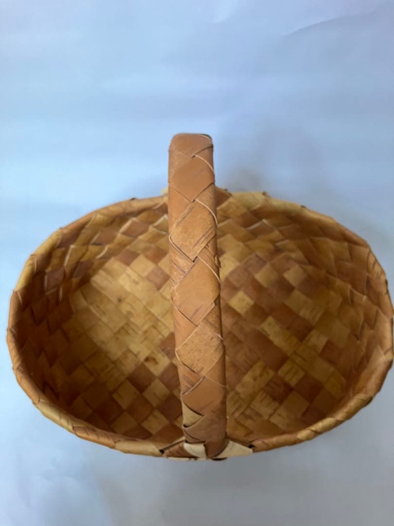 フィンランド白樺かご　取手付