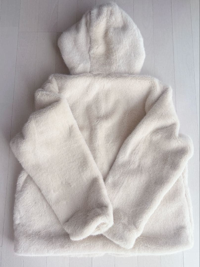 ☆スローブイエナ☆フーディECOファーブルゾン☆ベージュ☆36☆