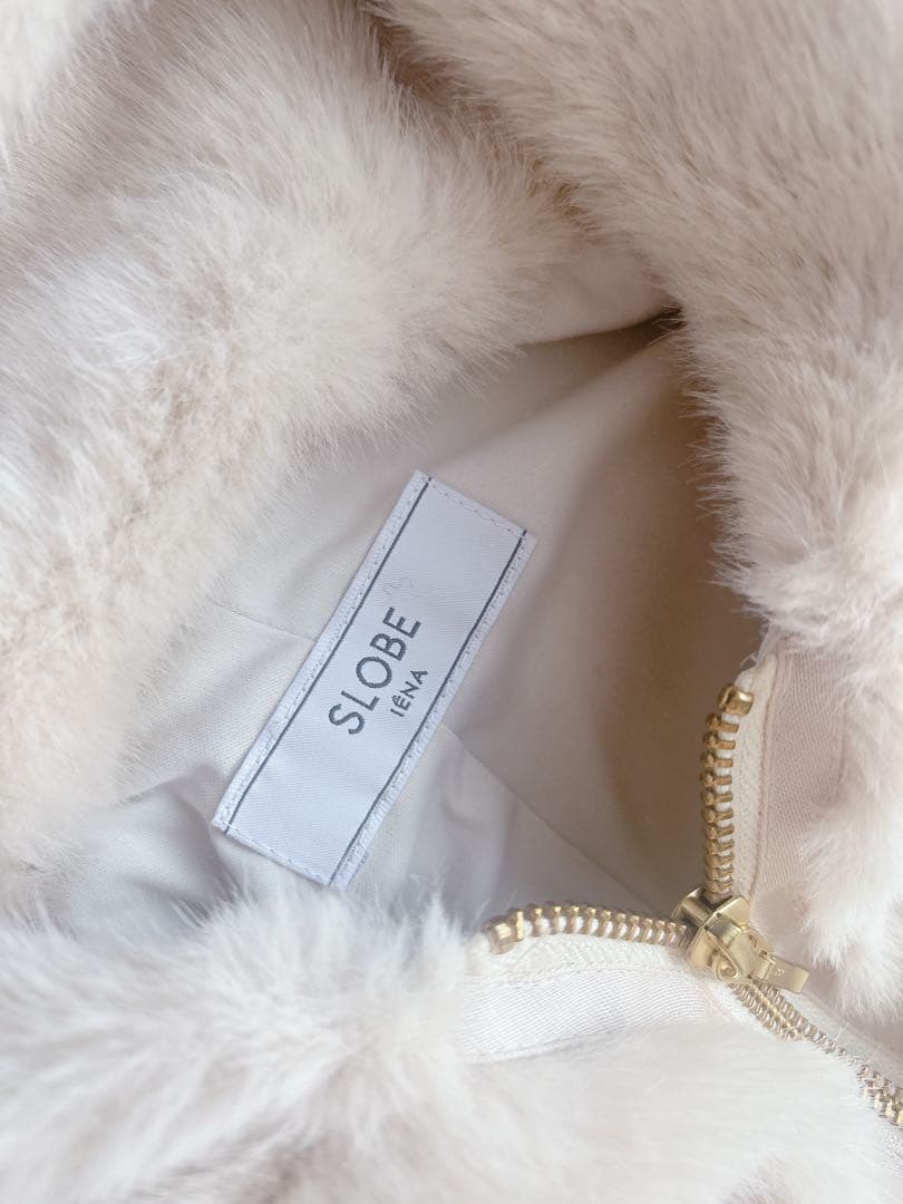 ☆スローブイエナ☆フーディECOファーブルゾン☆ベージュ☆36☆