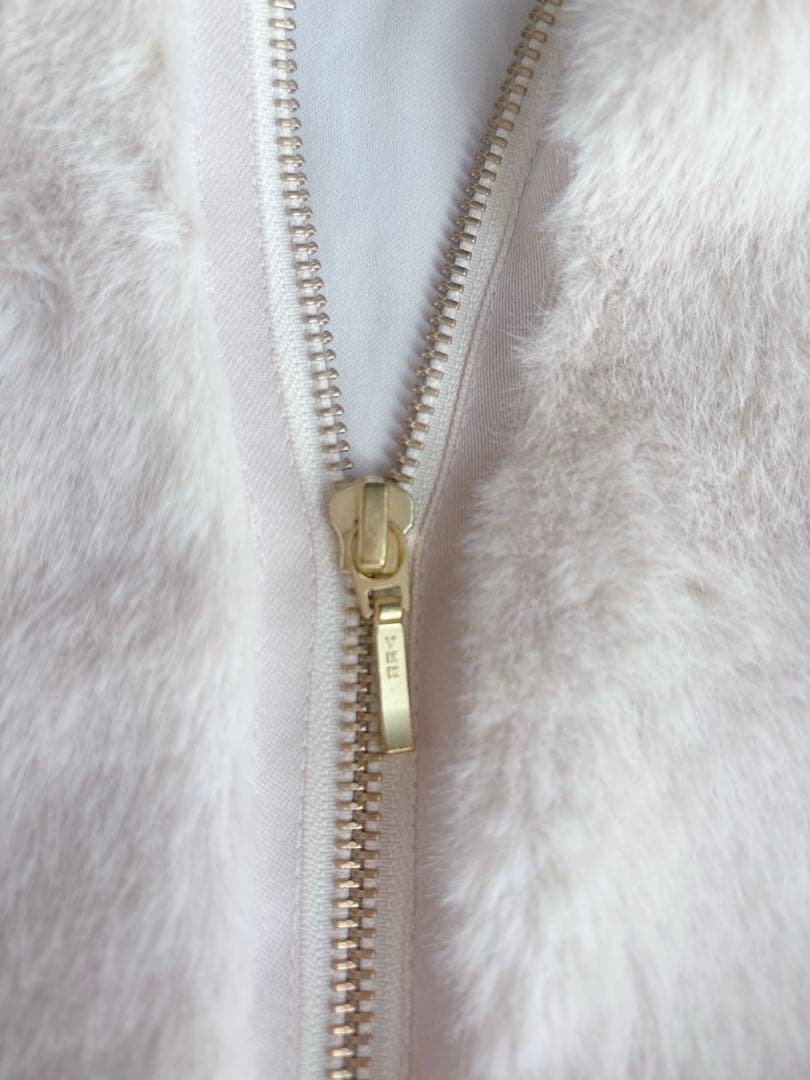 ☆スローブイエナ☆フーディECOファーブルゾン☆ベージュ☆36☆