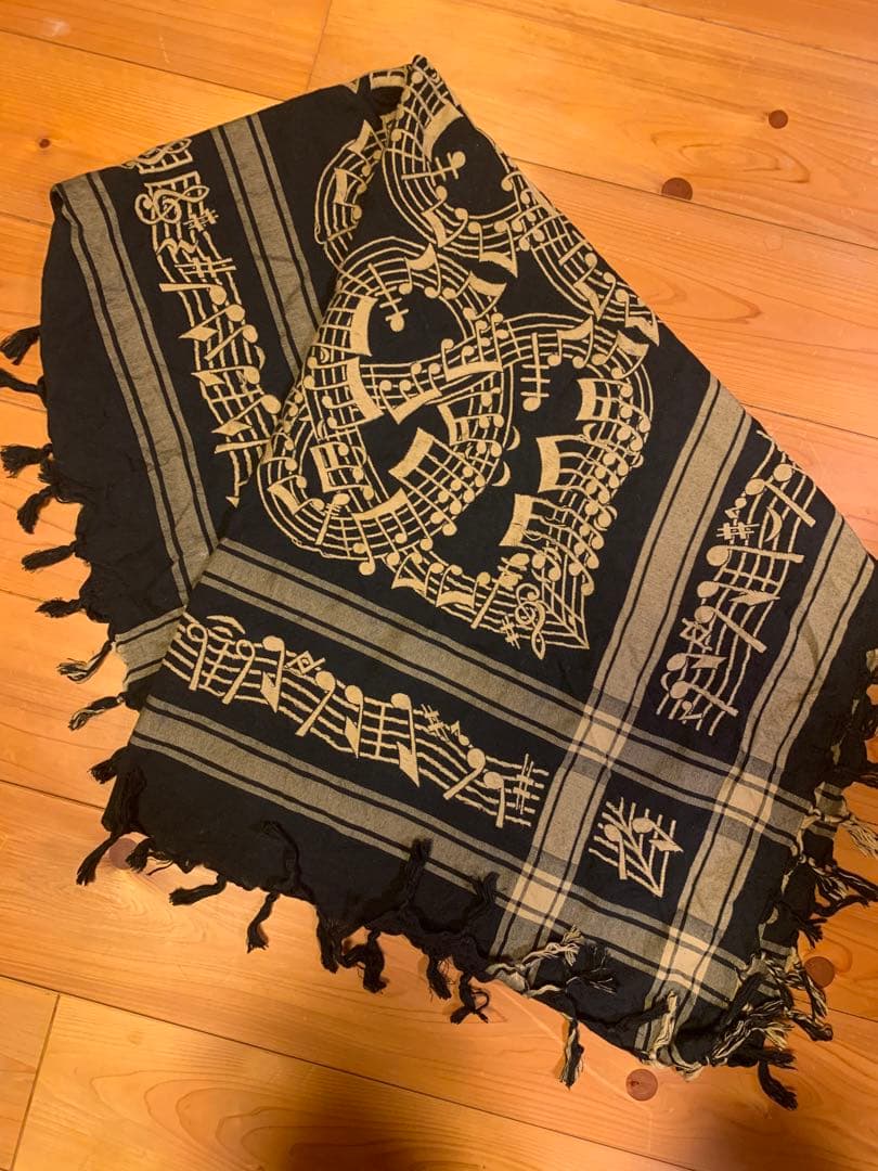 ナンバーナイン　音符　ストール　07SS ベージュ　プレートあり