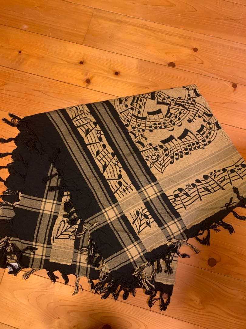 ナンバーナイン　音符　ストール　07SS ベージュ　プレートあり