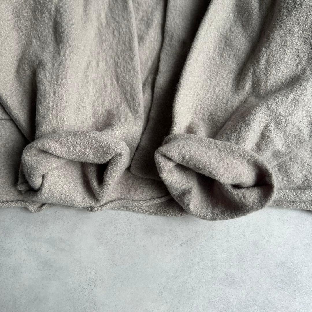 かぐれ ウールノーカラージャケット 圧縮ウール グレージュ 23AW