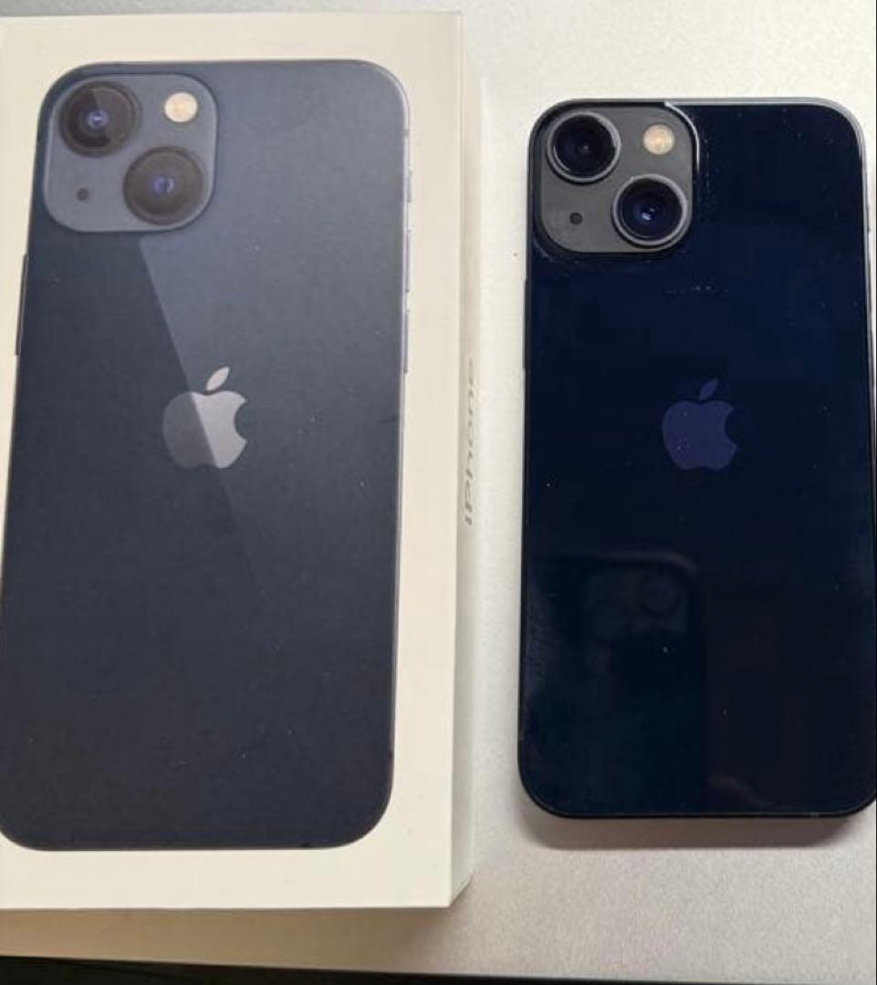 81% フィルム付 iPhone 13 mini ブラックミッドナイト 128G