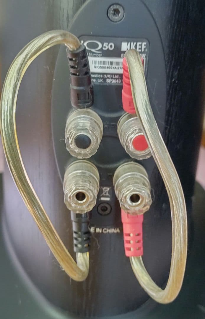 KEF iQ50 美品 トールボーイスピーカー 付属品一式 ベルデンケーブル ②