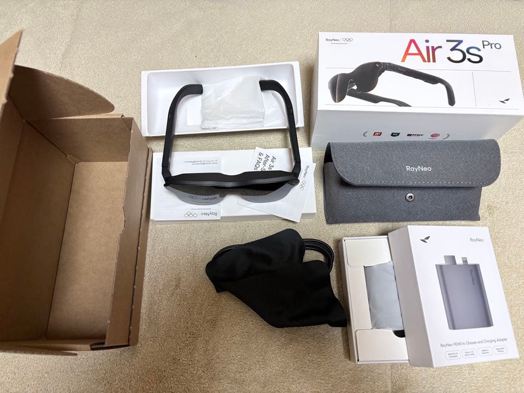 RayNeo Air 3s Pro ARグラス アダプタ付き