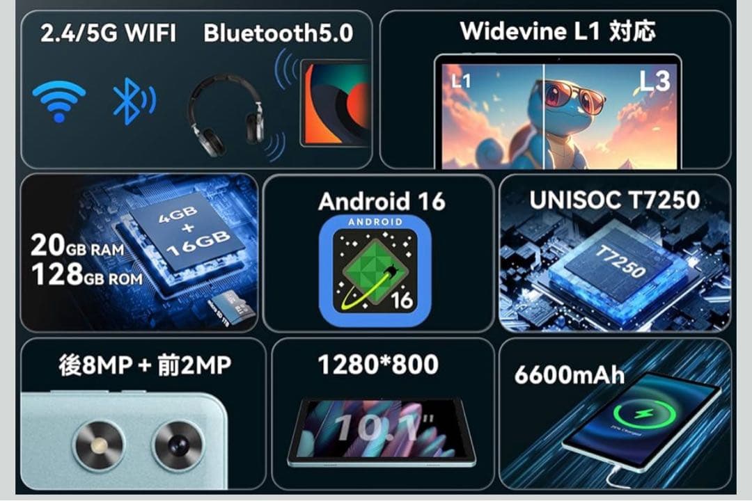 タブレット 10インチ Wi-Fiモデル Android