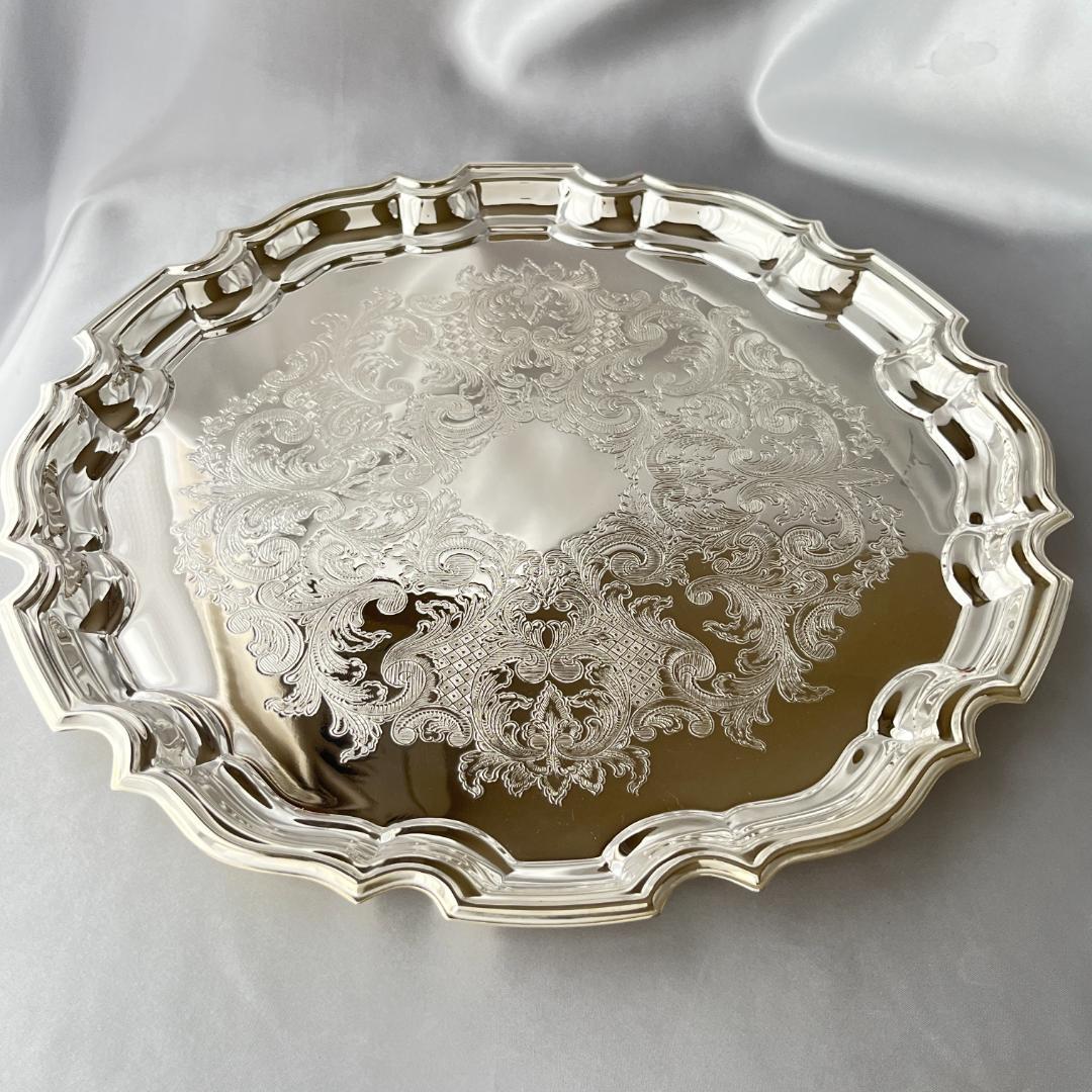 【英国】チッペンデール ギャラリートレー / ドリンクトレー 36cm