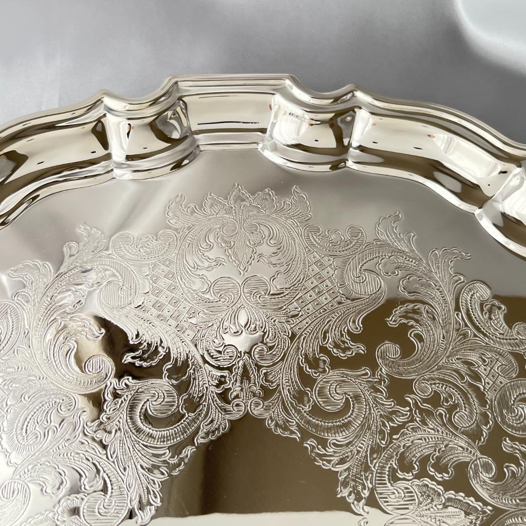 【英国】チッペンデール ギャラリートレー / ドリンクトレー 36cm