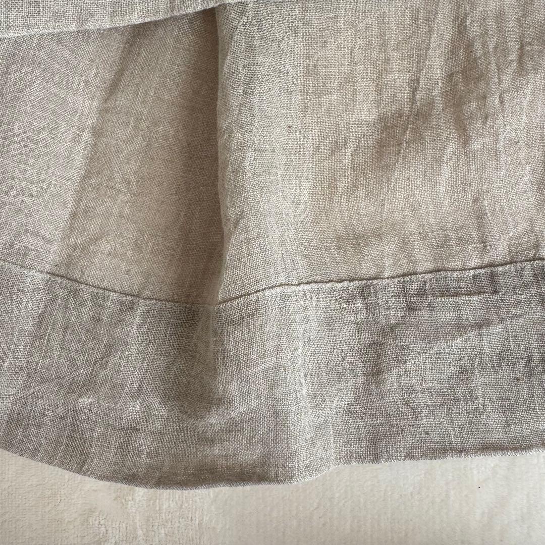 【美品】ハグオーワー リネン ガーゼ バルーン スリーブブラウス チュニック