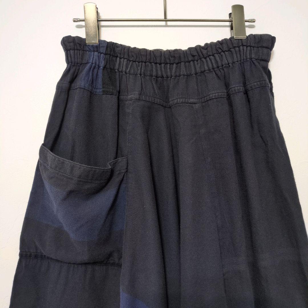 タマキニイメ tamaki niime タルンパンツ 綿 Long ネイビー