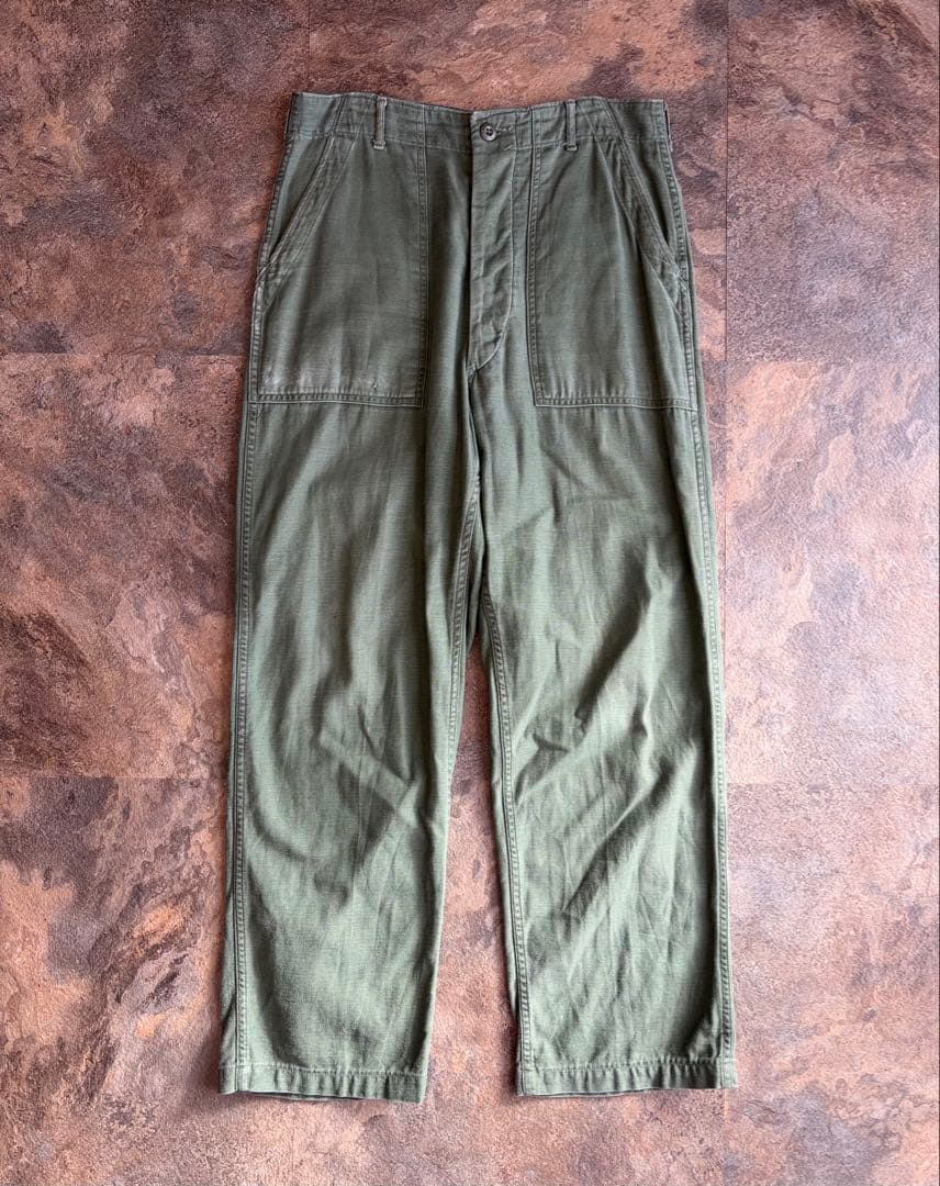 60s 後期 US ARMY ベイカーパンツ 実寸W34L29 ミリタリーパンツ