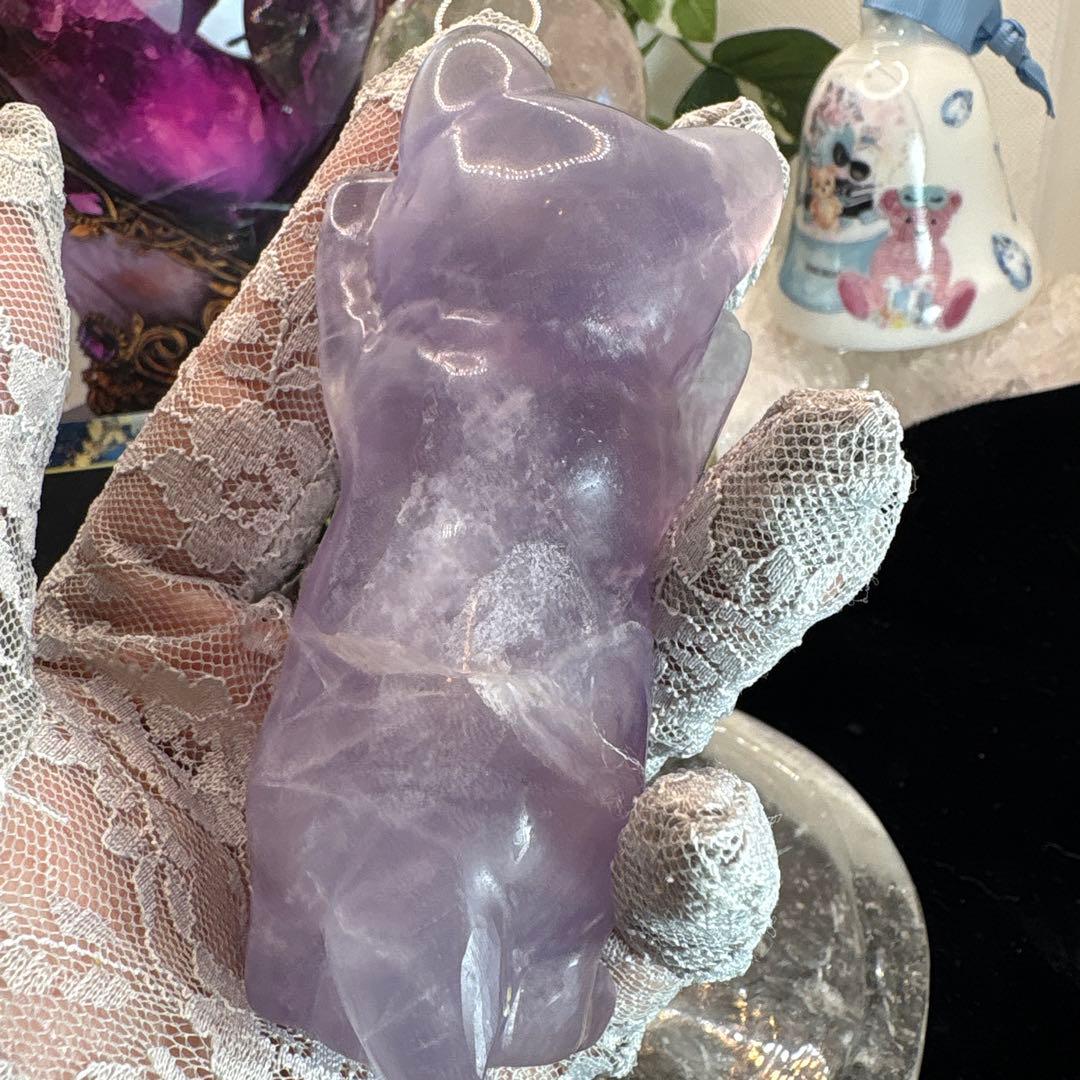 フローライト立ち猫ちゃん♡♡No.2418