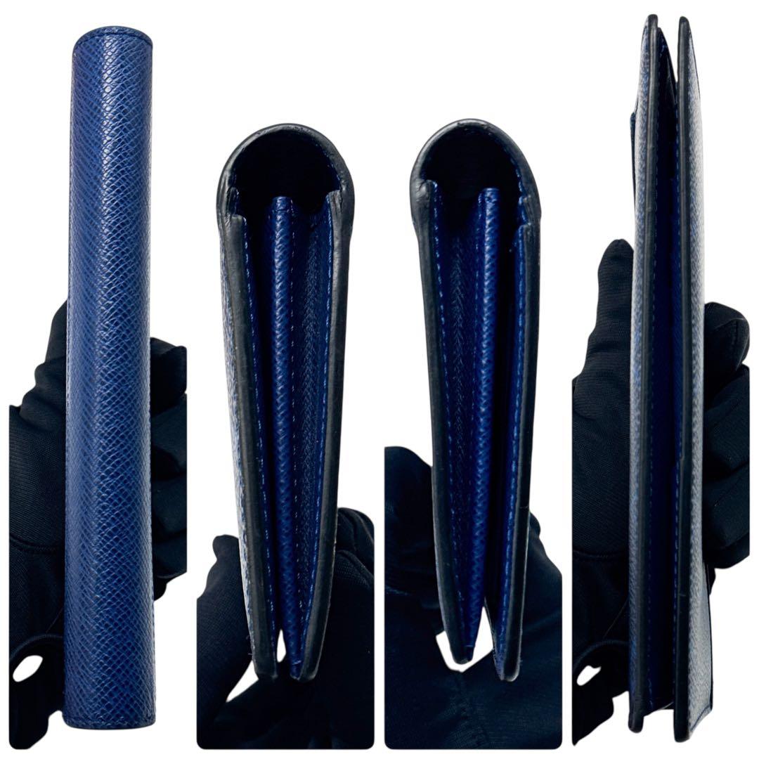 ルイヴィトン モノグラム タイガラマ ポルトフォイユ ブラザ 財布 青 ブルー