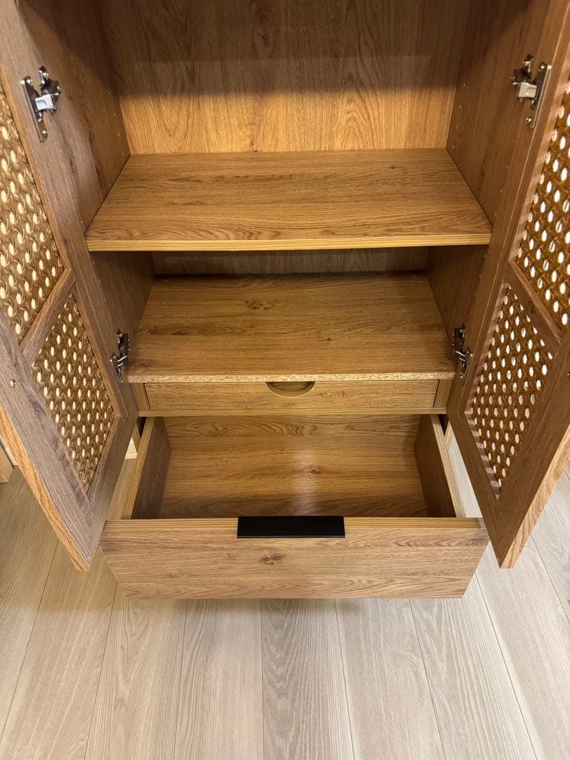 LOWYAラタン調ハイキャビネット幅60センチ