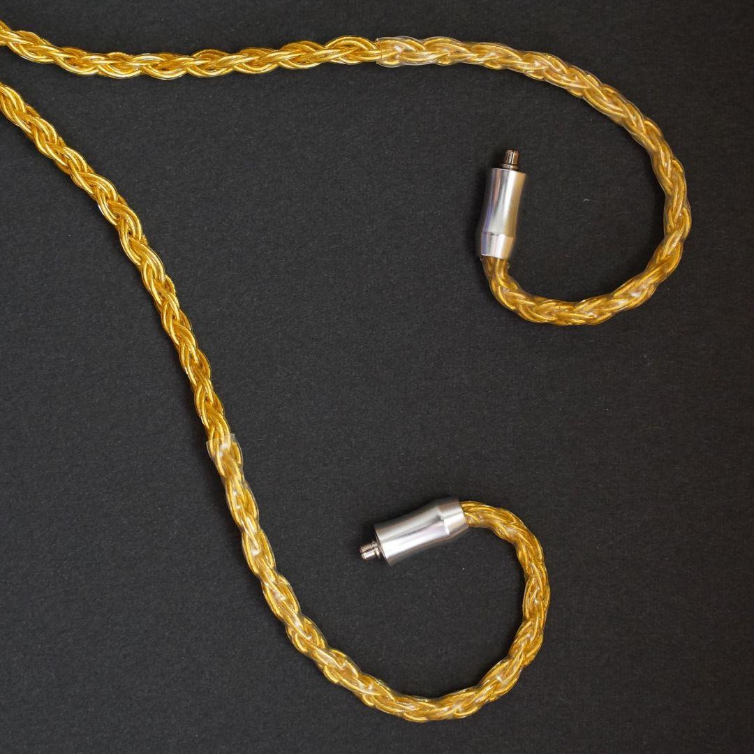 1点のみ!最高仕様16芯 金メッキケーブル 膨張式mmcx/2.5mm バランス