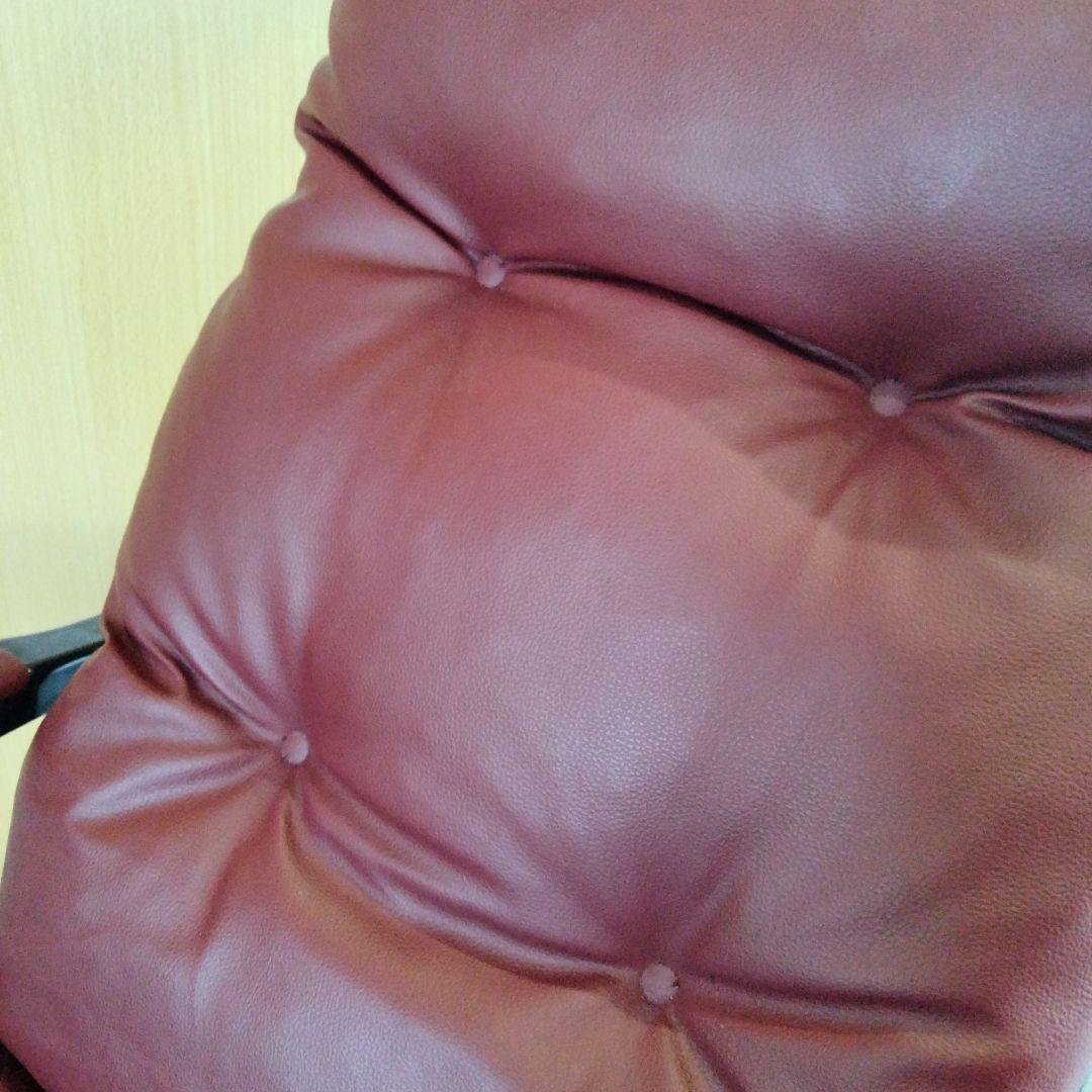 折り畳み可能　リクライニングチェア　ワインレッド