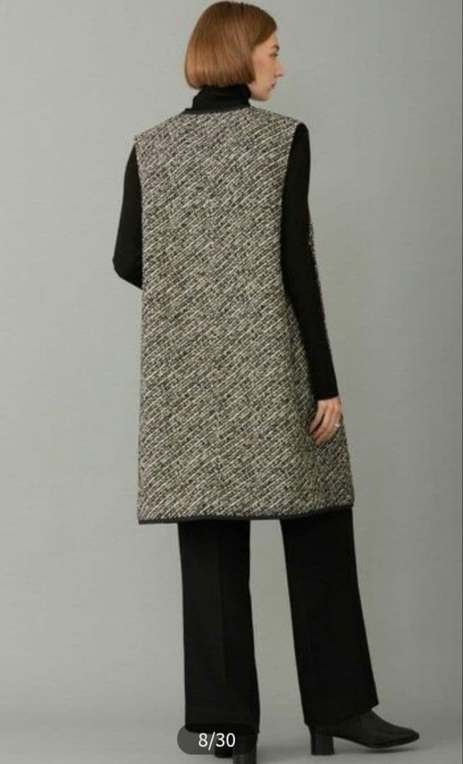 完売品　2023aw icb パディングツイードベスト リバーシブル