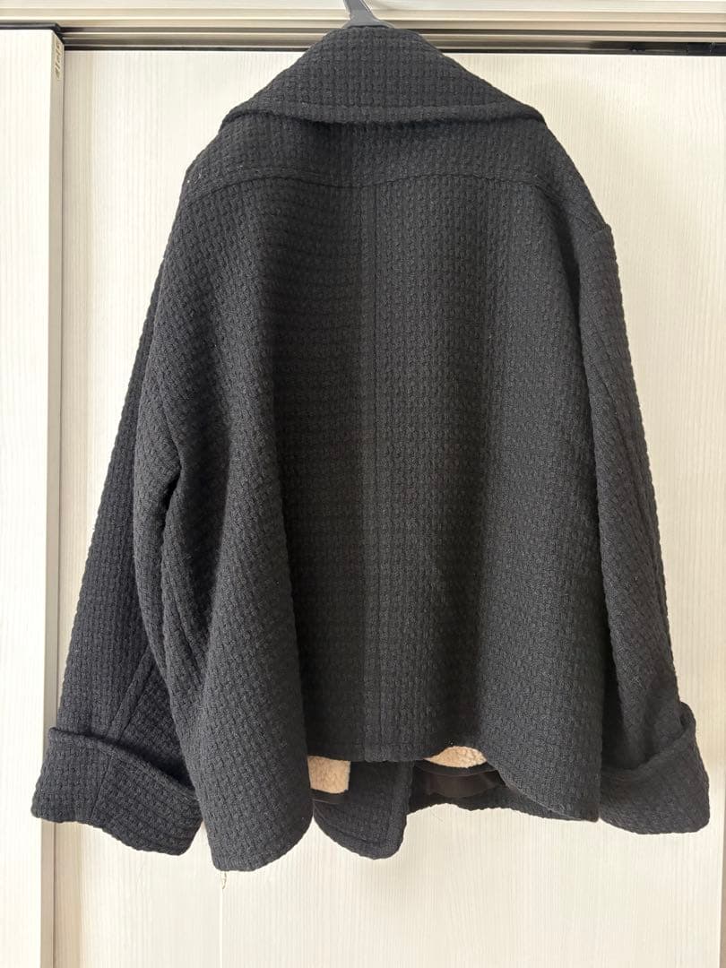 【希少品】pinue ツイードウールブレンドコート