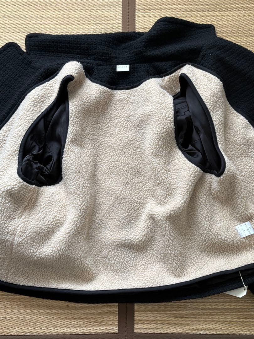 【希少品】pinue ツイードウールブレンドコート