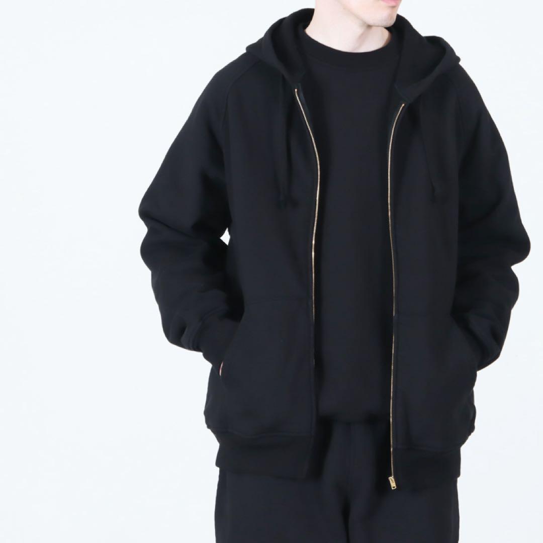 COMOLI 26SS コットン裏毛 ジップパーカ