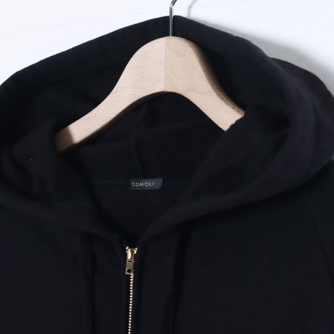 COMOLI 26SS コットン裏毛 ジップパーカ