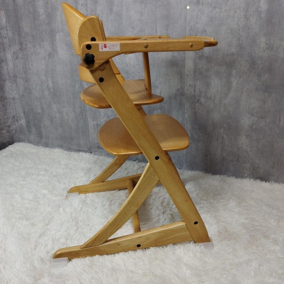 【美品】大和屋 すくすくチェア イーエヌ テーブル&ガード付 木製 ベビーチェア