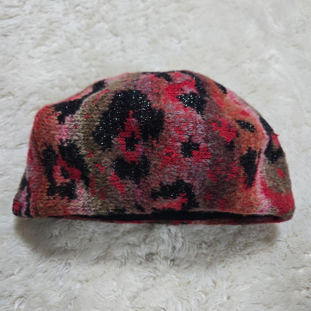 希少 ヴィヴィアンウエストウッド レオパード柄 ウール ベレー帽 日本製