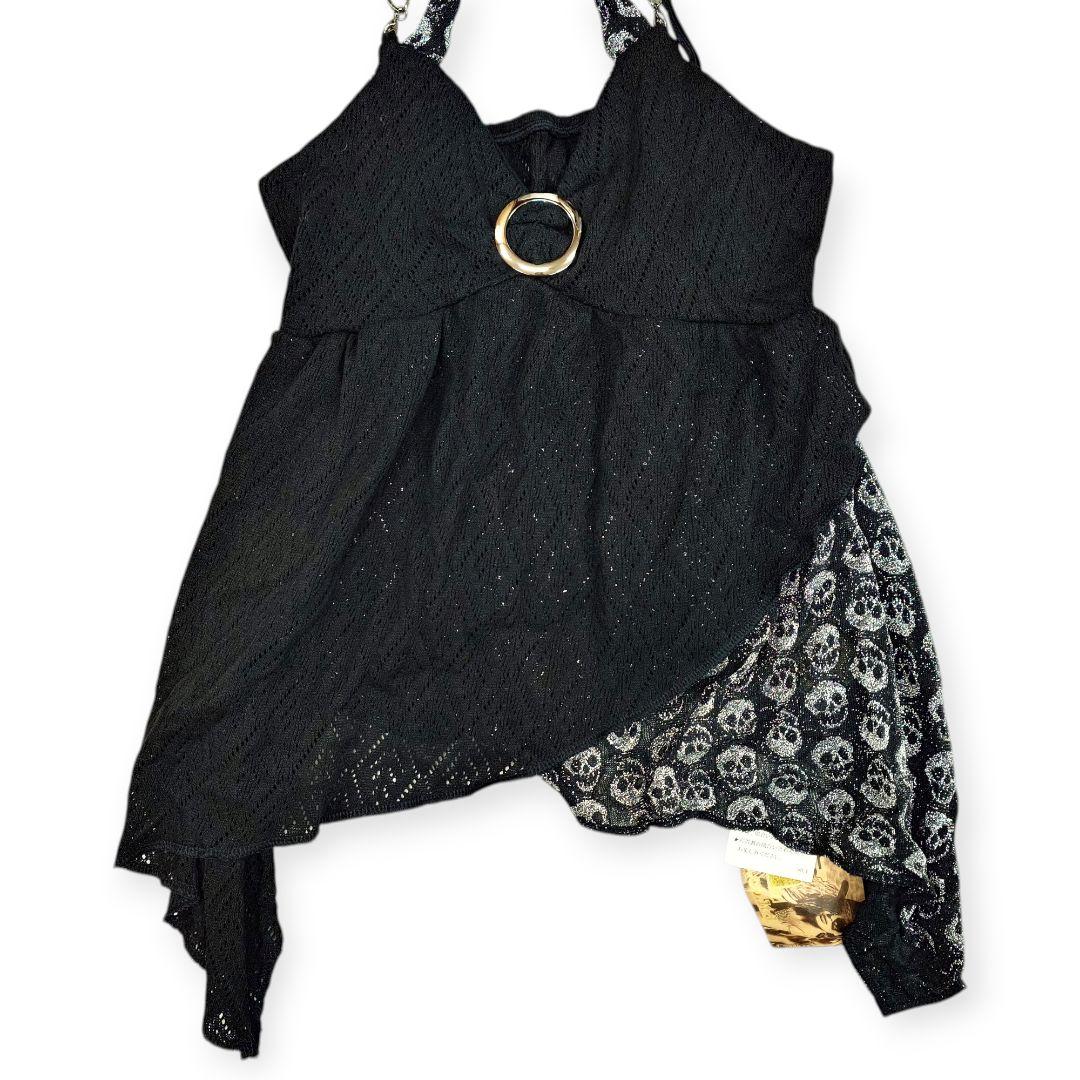 【新品】d.i.a. ドクロ スカル チェーン付き ホルターネック キャミソール