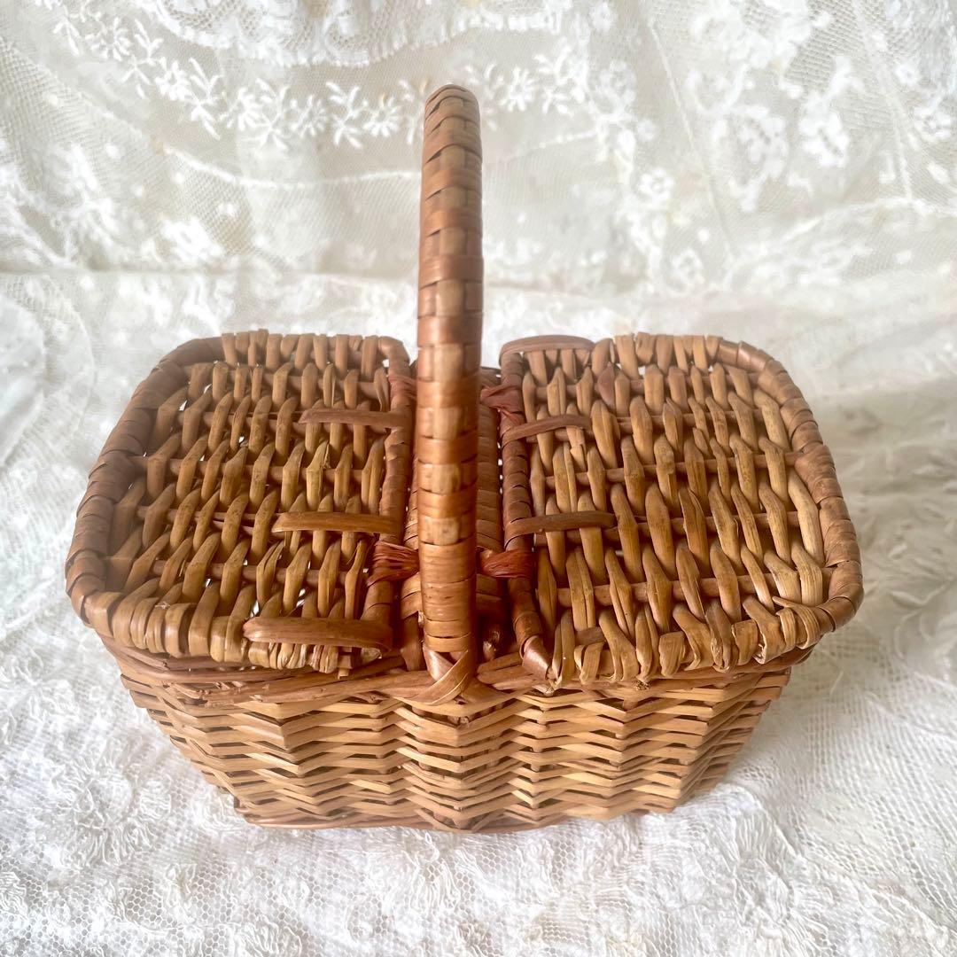 mois★2点おまとめ スクエアドールパニエ　フランスアンティーク&布花