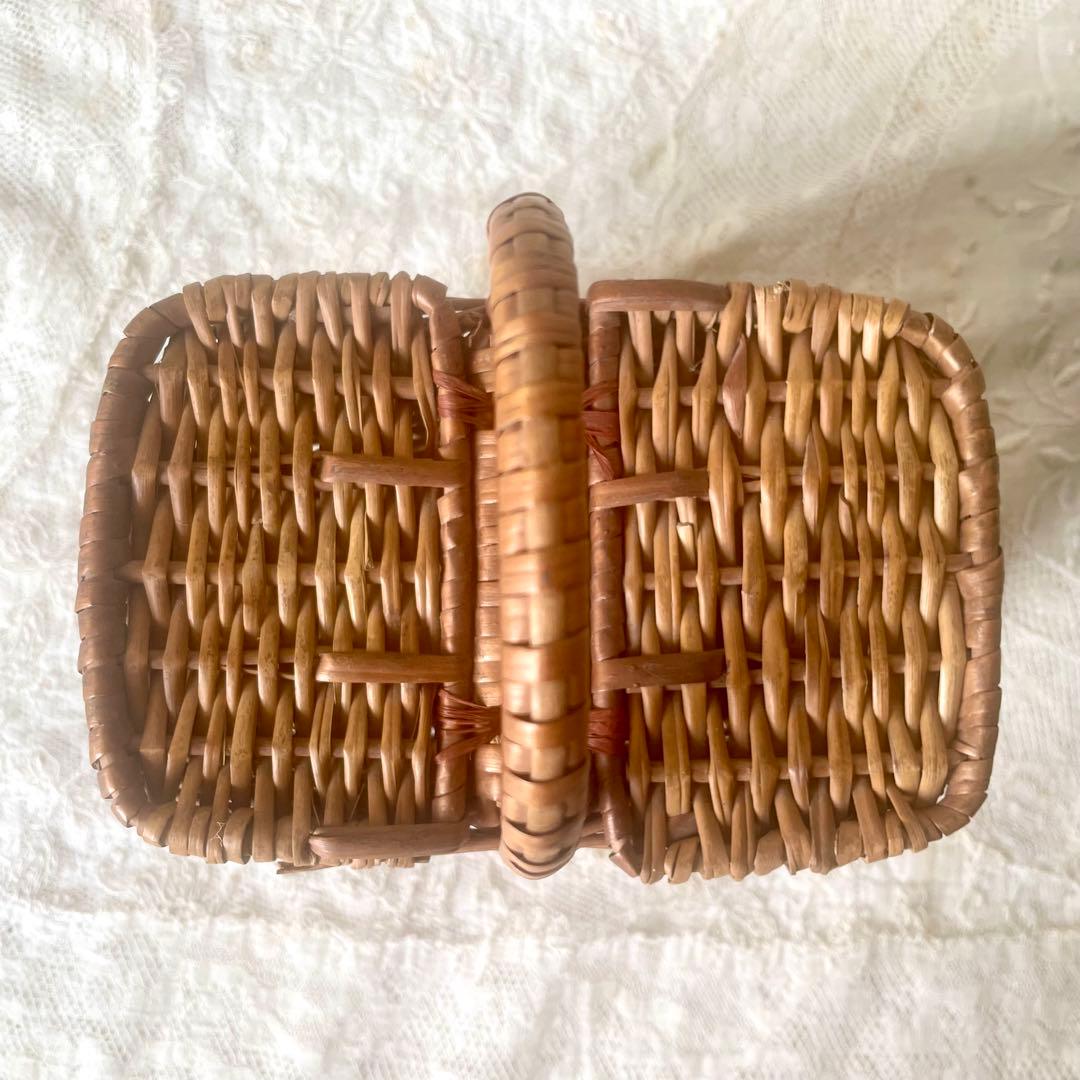 mois★2点おまとめ スクエアドールパニエ　フランスアンティーク&布花