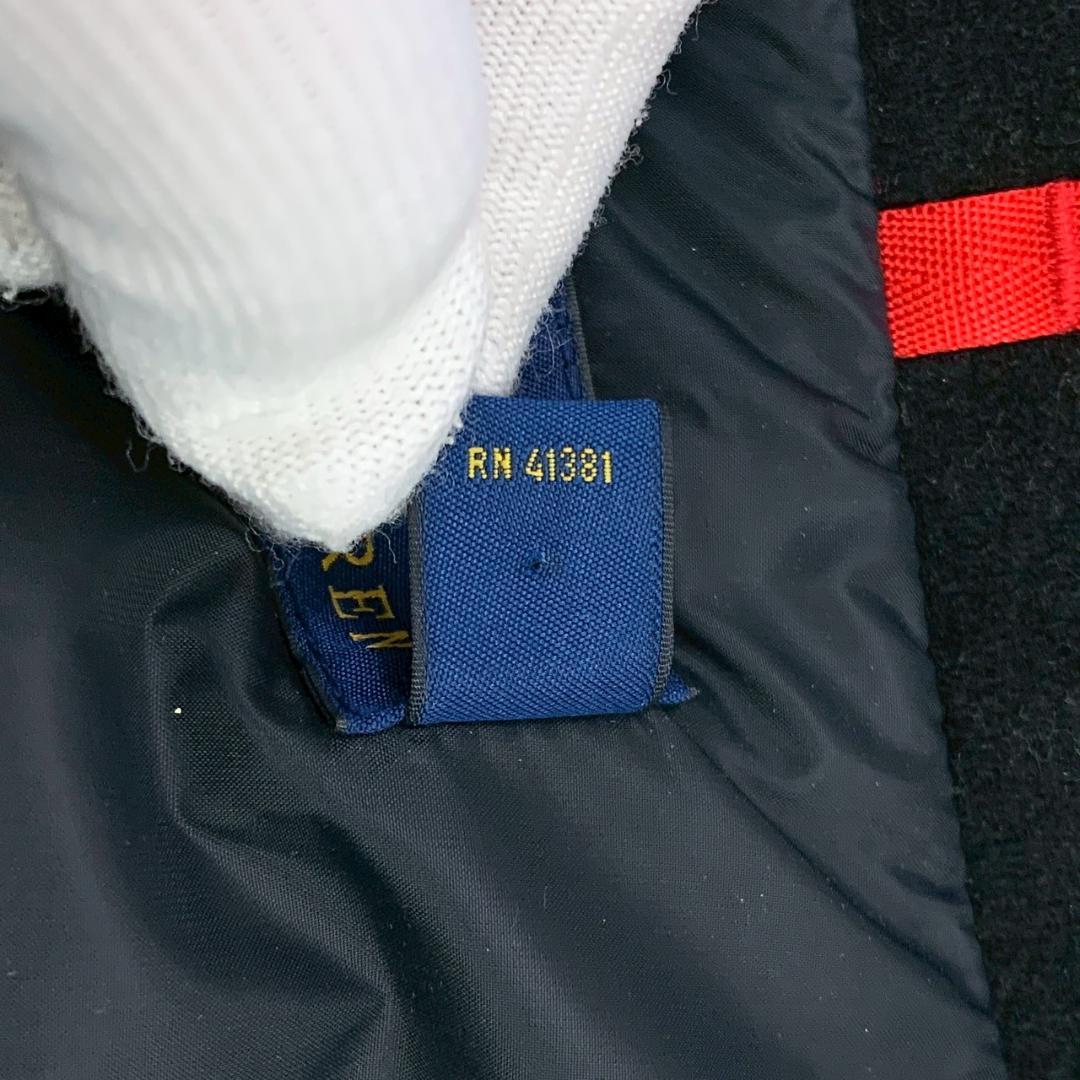 ポロラルフローレン ダウンベスト ビッグポニー刺繍 ブラック S　D949