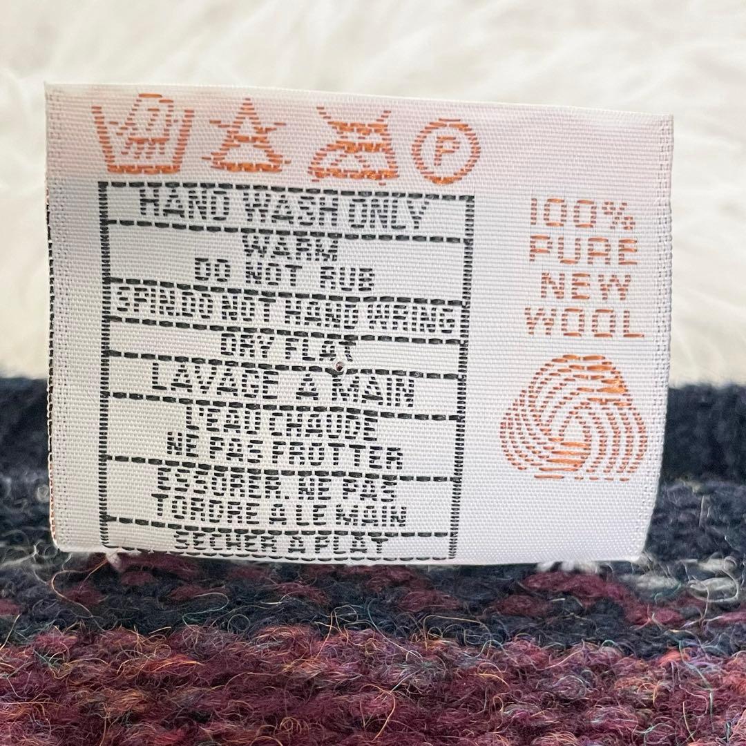 【美品】ジャミーソンズ　ニットベスト・フェアアイル柄・Vネック・ XL