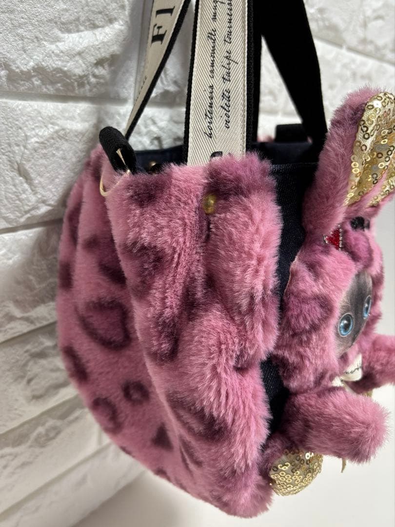 そ*2様 コヤンイサムチョン　ハンドメイド　ファーミニバッグ　ヒョウ柄　クラウデ