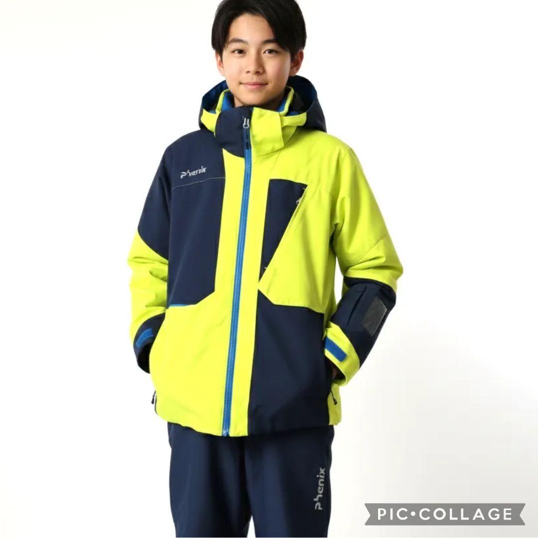 極美品 PHENIX フェニックス スキーウェア 上下 150 黄×紺 ジュニア