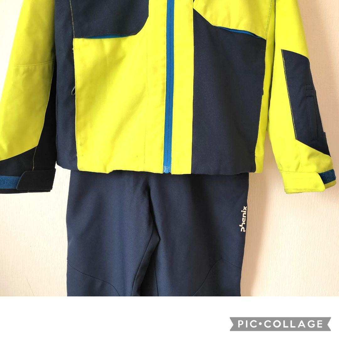 極美品 PHENIX フェニックス スキーウェア 上下 150 黄×紺 ジュニア