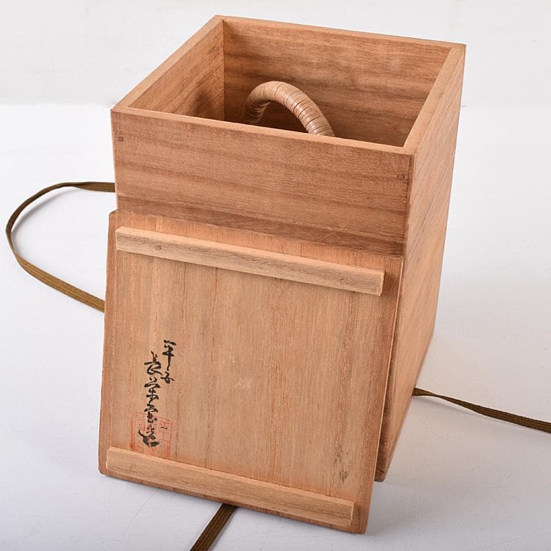 茶道具　平安　長栄堂造　純錫　湯沸かし　錫瓶　約497ｇ　共箱　D　R8102