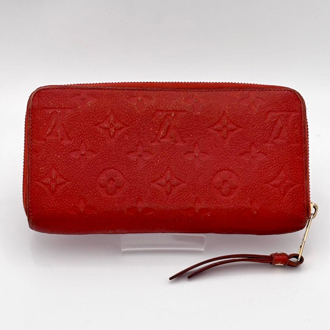 ルイヴィトン　ジッピーウォレット モノグラム　アンプラント　赤　長財布　正規品