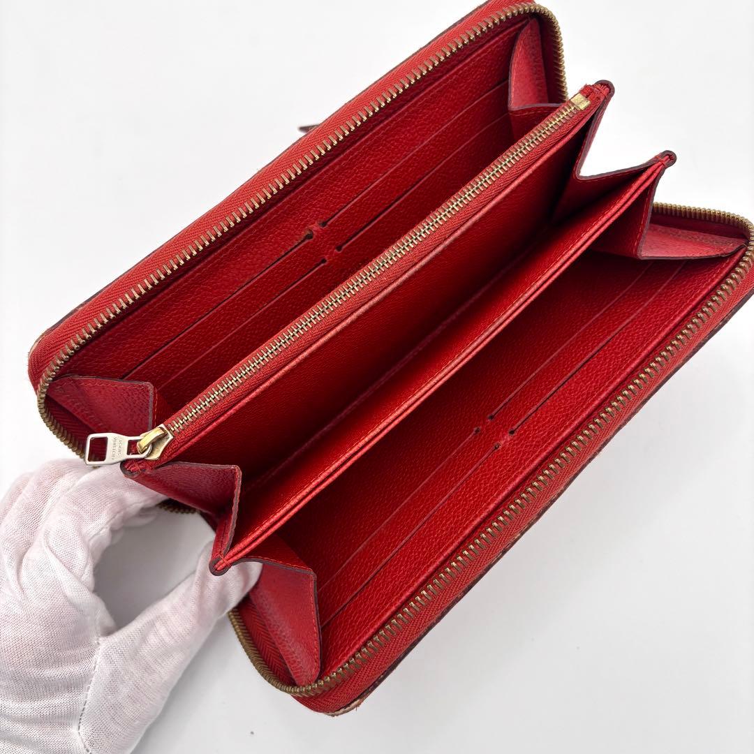 ルイヴィトン　ジッピーウォレット モノグラム　アンプラント　赤　長財布　正規品
