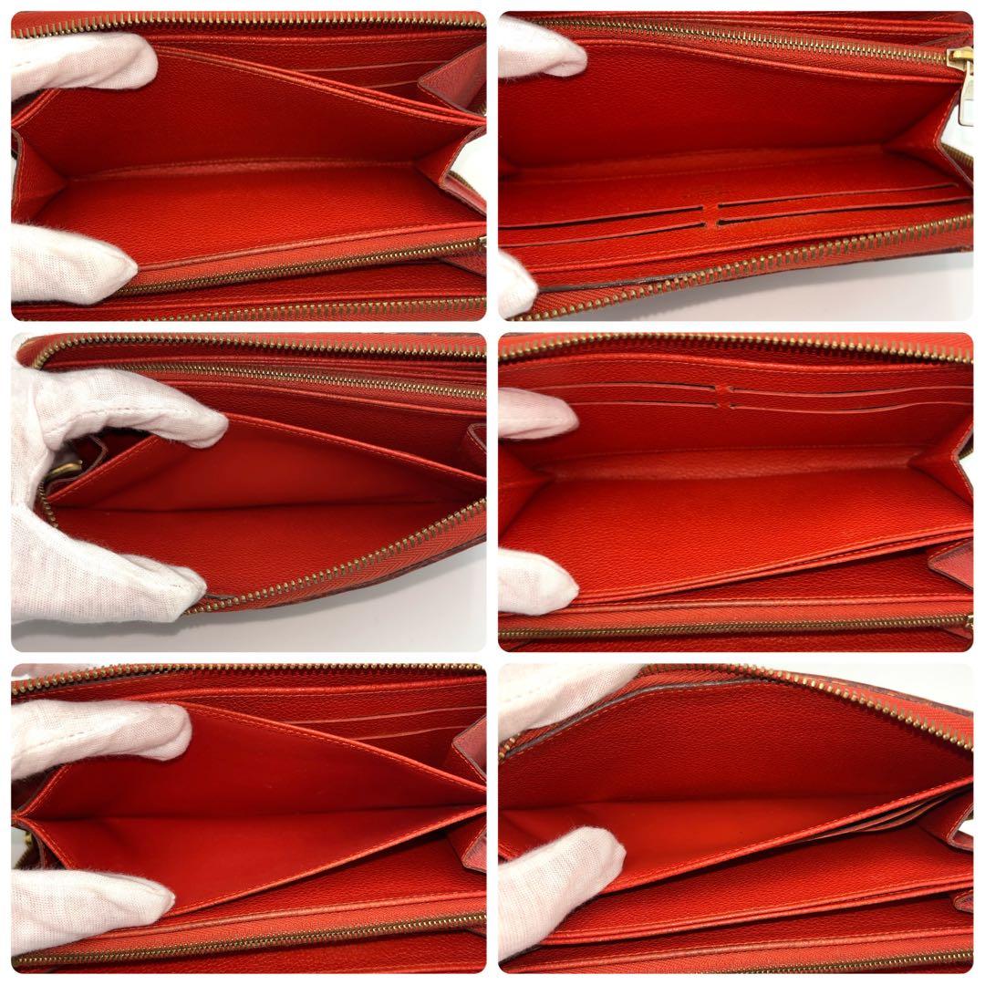 ルイヴィトン　ジッピーウォレット モノグラム　アンプラント　赤　長財布　正規品
