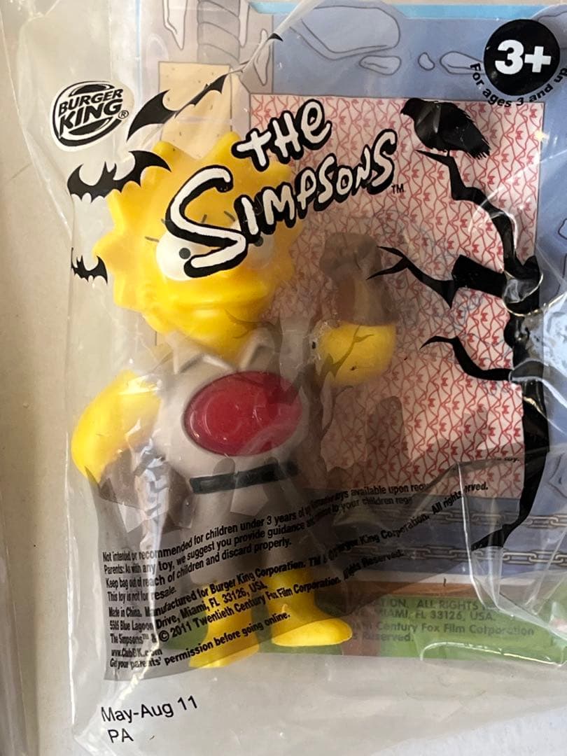 バーガーキング　米国キッズセット　2011年　 ザ・シンプソンズ　全10個セット
