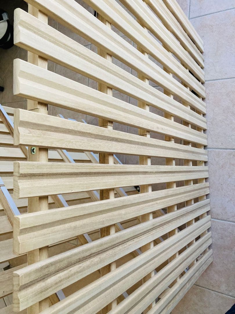 ree.２台セット送料込アイリス桐木製シングルサイズ折りたたみベッド