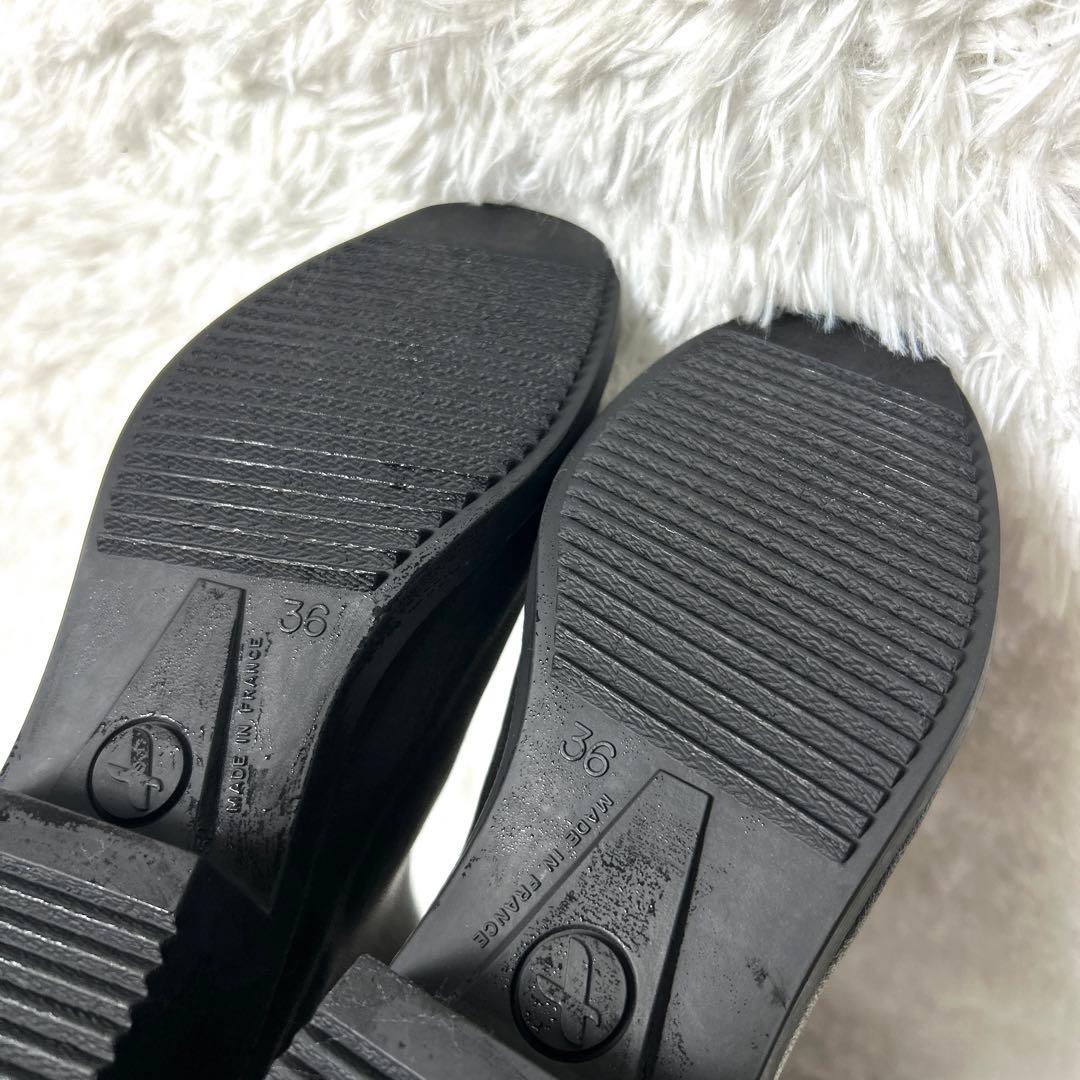 【未使用級】AIGLE ミスジュリエットAラバーブーツ ブラック 36 23cm