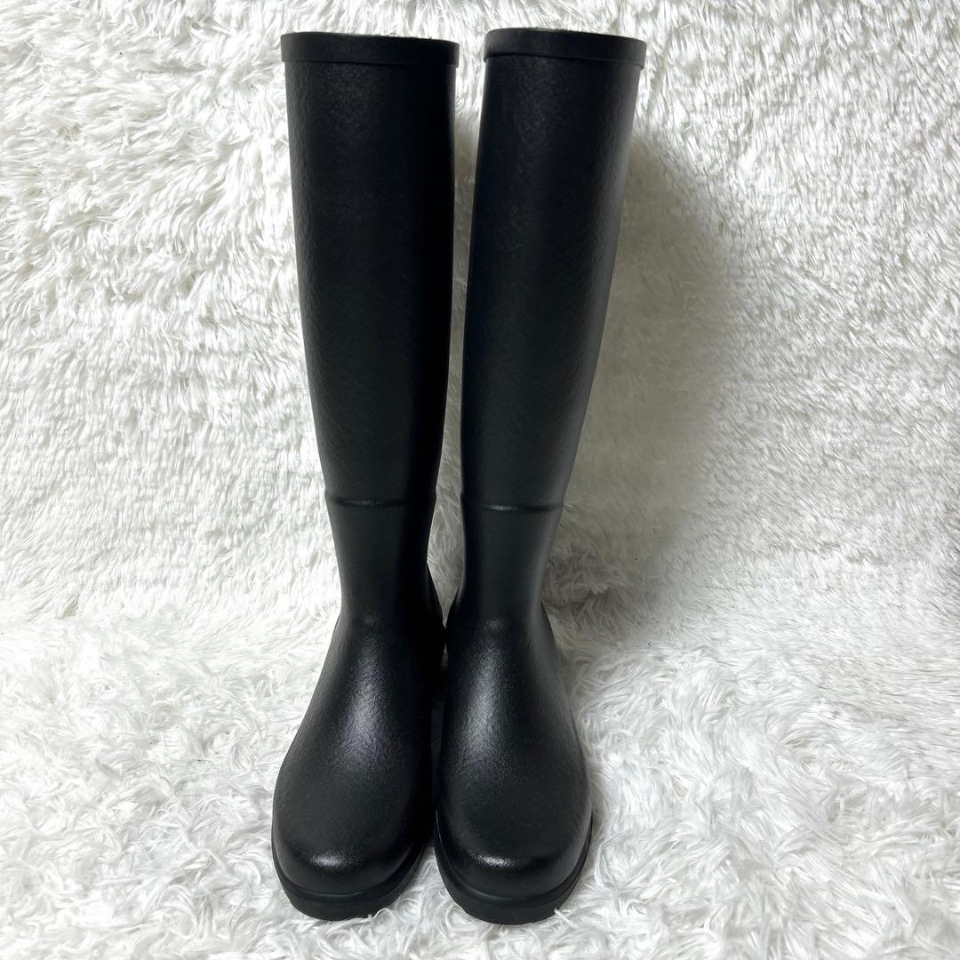 【未使用級】AIGLE ミスジュリエットAラバーブーツ ブラック 36 23cm