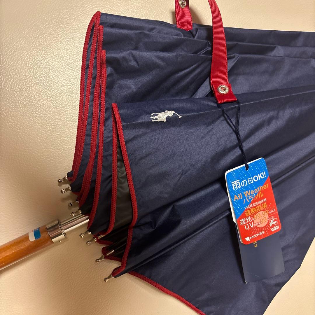 【新品未使用】ポロ　ラルフローレン　　　晴雨兼用日傘 1級遮光生地使用