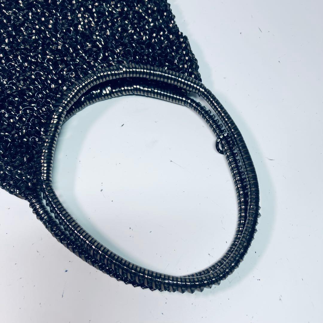 アンテプリマ　ワイヤーバッグ　ブラック　シルバー　ティアドロップ